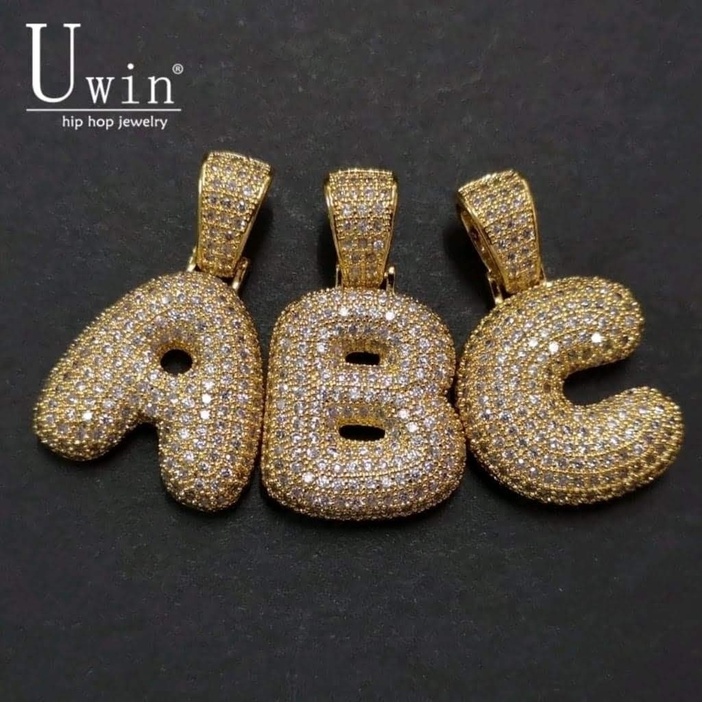 Hip hop bubble letter "C" necklace